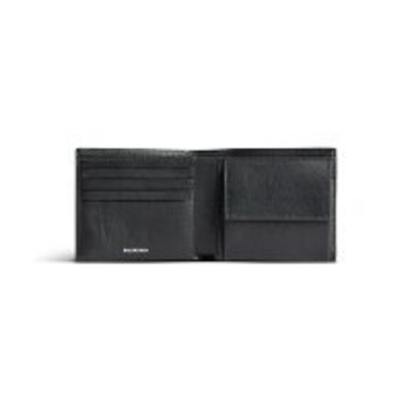 Balenciaga Square Folding Coin Wallet Black - Picture 3 of 3